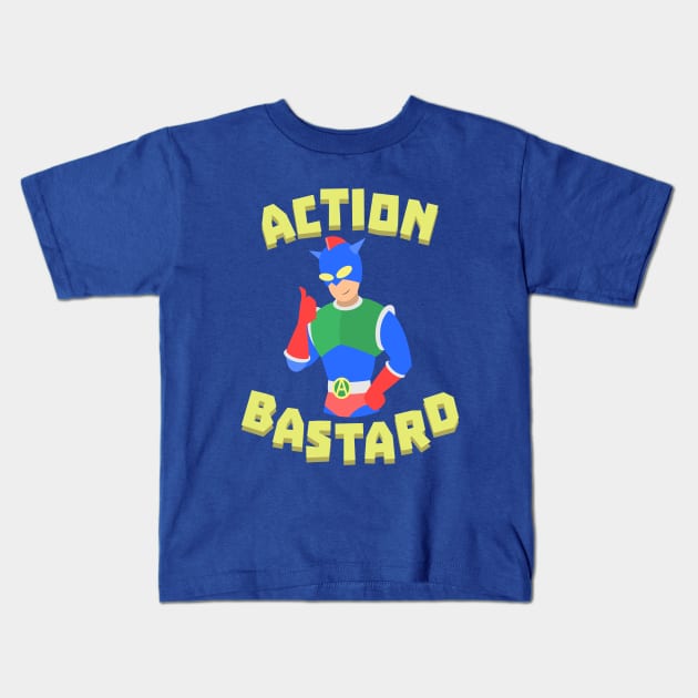 Action Bastard Kids T-Shirt by seventhirtytwo